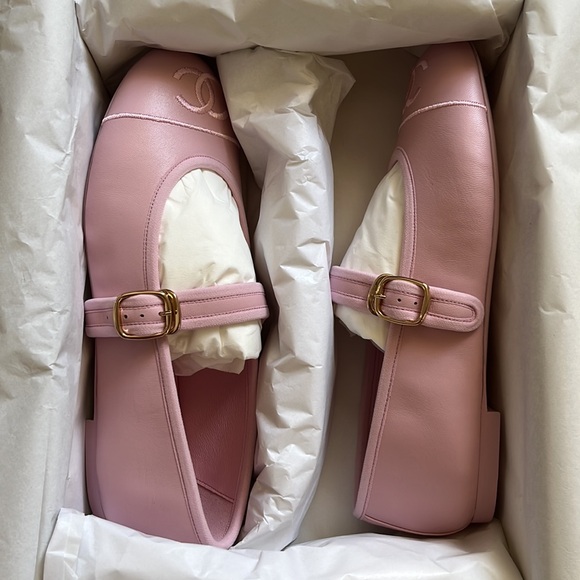 Chanel Mary Jane Ballerina Flats in Rose / Light Pink 36.5 - Picture 7 of 12